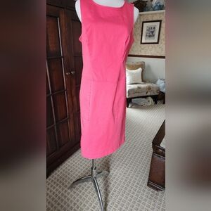 Boden Pink Sleeveless Sheath Midi Dress